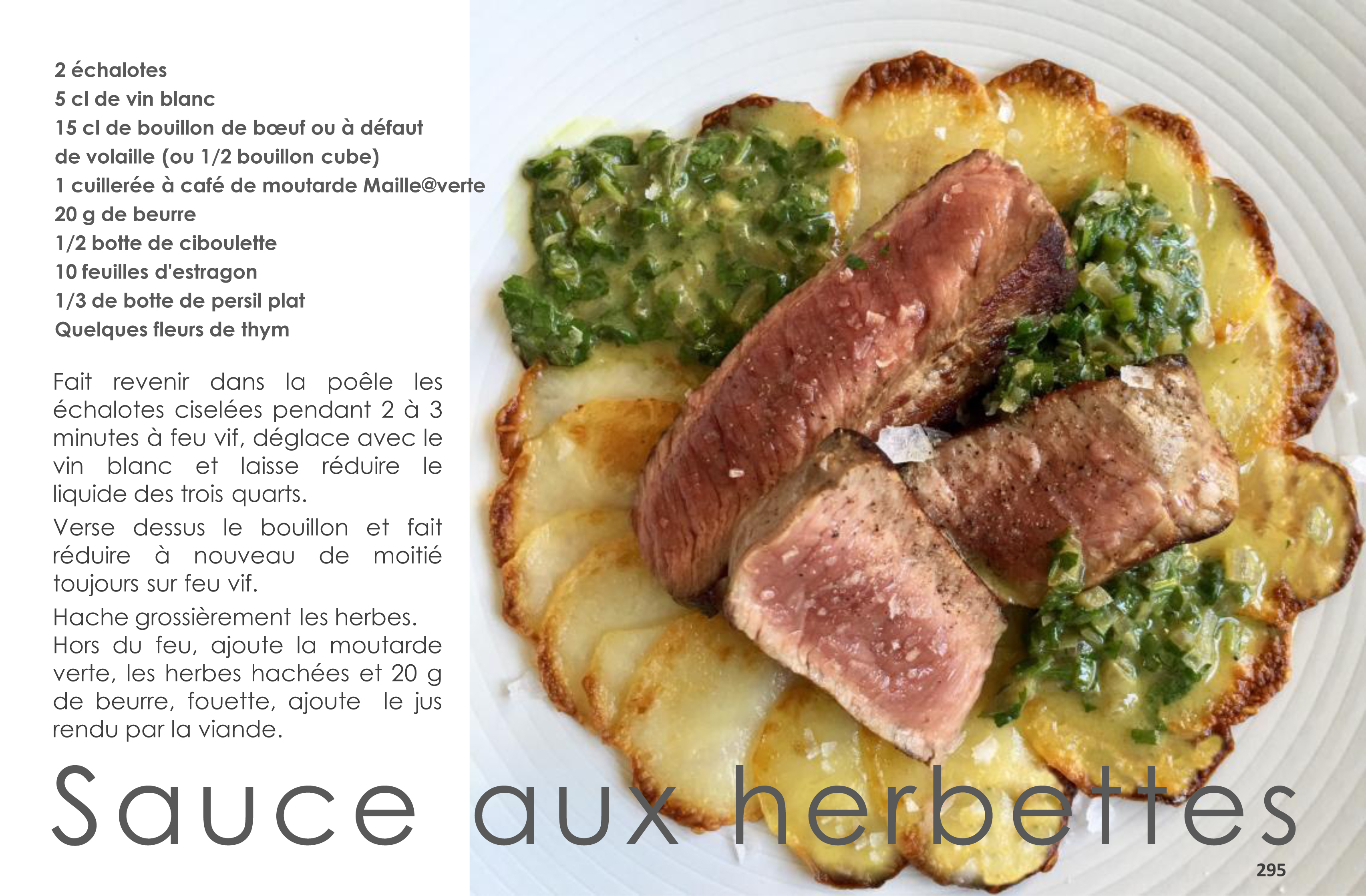 Sauce aux herbettes – recette de Pascal Molari