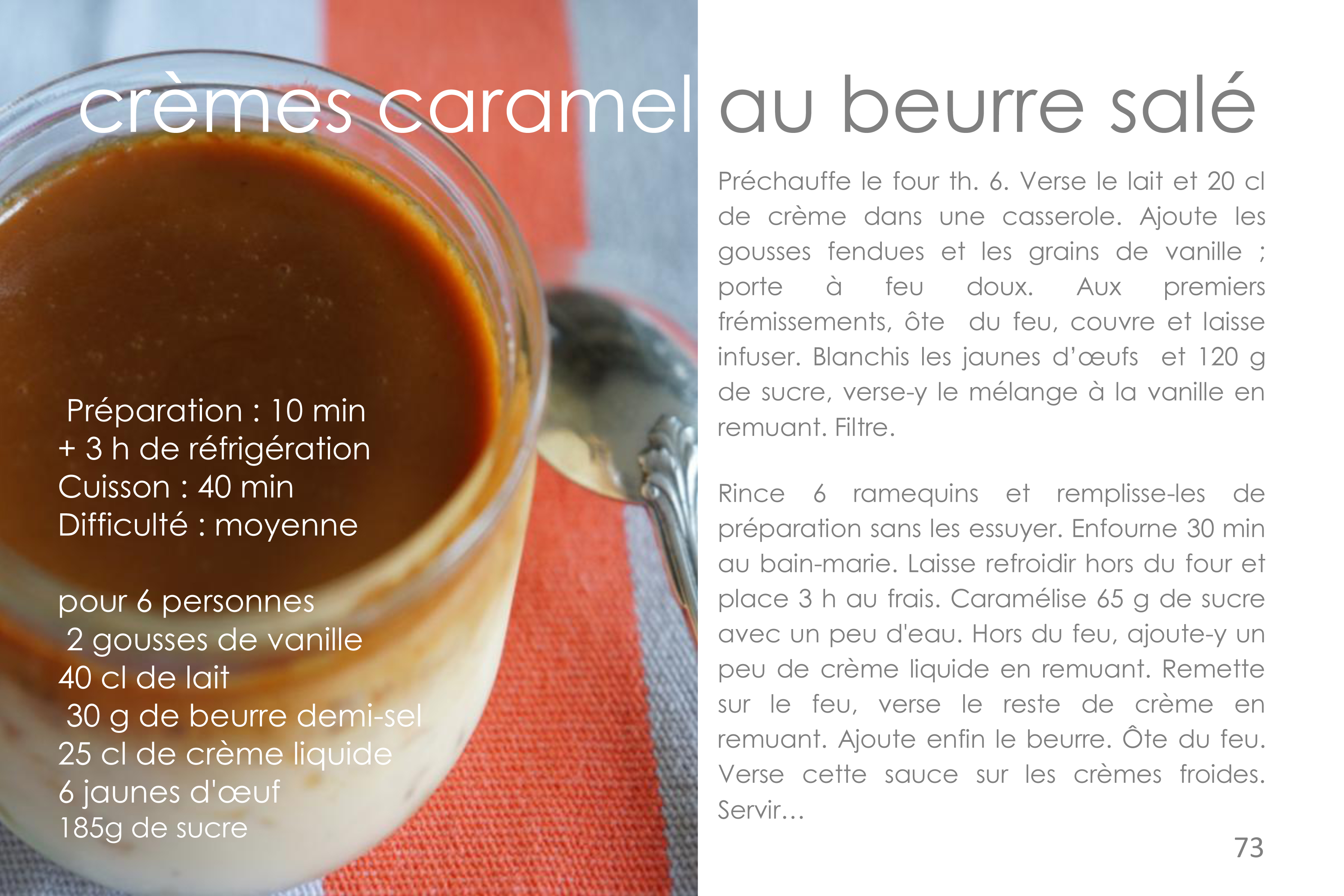 Crème caramel au beurre salé – recette de Pascal Molari